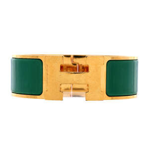 Hermes Wide Clic Clac H Bracelet Metal and Enamel